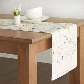 img 1 attached to Stylish and Luxurious Maison Hermine Colmar Cotton Runner for Elegant Dining Décor