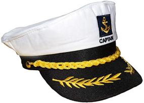 img 3 attached to 🧢 Kids Admiral Yacht Captain Hat Set: Embroidered Anchor Sailor Nautical Party Hats - 3 PC Pack