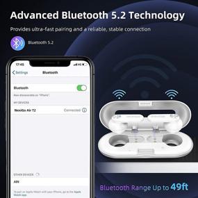 img 1 attached to 🎧 NexiGo Air T2 Ультратонкие беспроводные наушники: улучшите свой опыт прослушивания с помощью Qualcomm QCC3040, Bluetooth 5.2 и 4-микрофонной технологии CVC 8.0 для кристально чистых звонков, aptX, 28 часов воспроизведения, USB-C, IPX5 водонепроницаемость - серебро
