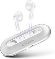 🎧 nexigo air t2 ультратонкие беспроводные наушники: улучшите свой опыт прослушивания с помощью qualcomm qcc3040, bluetooth 5.2 и 4-микрофонной технологии cvc 8.0 для кристально чистых звонков, aptx, 28 часов воспроизведения, usb-c, ipx5 водонепроницаемость - серебро логотип