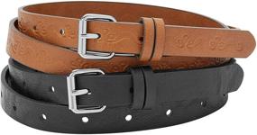 img 3 attached to 👗 Relic by Fossil Women's Embossed 2 for 1 PVC Belt: Versatile and Chic Accessory for Fashionable Ladies