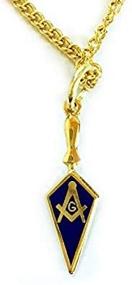 img 1 attached to Masonic Necklace - Exquisite Trowel Square Compass Boy's Jewelry