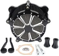 enhanced venturi cut black air cleaner intake filter for twin cam evo touring models - road king, street glide, road glide (1993-2007), dyna, fxr, softail, fxst, fxsb (1993-2015) logo