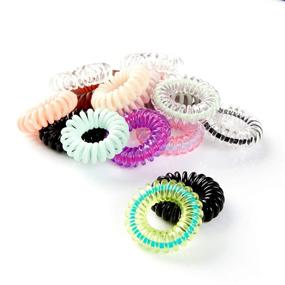 img 3 attached to 🌈 Scünci 3 Box Set of Vibrant Silicone Spiral Ponytailers - Includes 17 Colorful Hair Ties (Colors Vary)