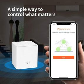 img 1 attached to Tenda Whole Home Mesh WiFi System - Dual Band AC1200 Router Replacement for Smart Home, Compatible with Amazon Alexa, 3000 sq.ft Coverage, 3+ Room (MW3 2PK)