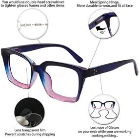 img 1 attached to OCCI CHIARI Oversized Reading Glasses for Women Designer Reader - Multiple Strengths Available 1.0-4.0