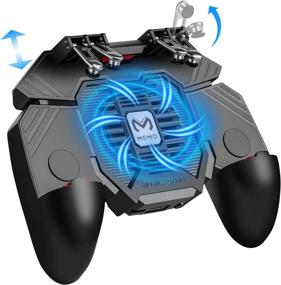 img 4 attached to 🎮 Enhanced Mobile Gaming Experience: 6 Finger PUBG/COD Mobile Controller with Cooling Fan, Power Bank - Compatible with Android iOS Phones [4.7-6.5"]