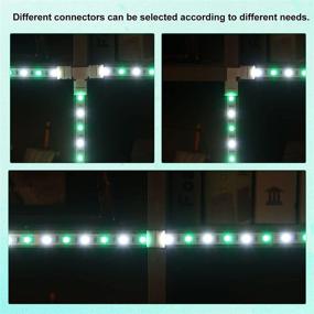 img 1 attached to 🔌 35-Piece 5 Pin Solderless LED Strip Connector: L and T Shape Extensions for 5050 3528 String Lights (10mm)