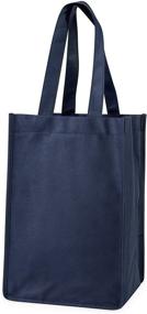 img 4 attached to 🍷 Blue True Wine Bag: Stylish Non Woven Tote for Wine Enthusiasts