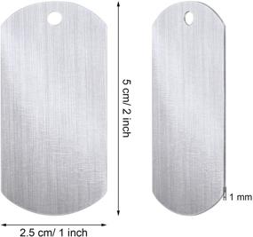 img 3 attached to 30 Pieces Aluminum Blank Dog Metal Tags for Stamping | 2 x 1 Inch Stamping Blanks | Shield Shape with Hole | Includes 30 Pieces Plated Necklace Chain (11.8 Inch) | Perfect for DIY Craft Tags