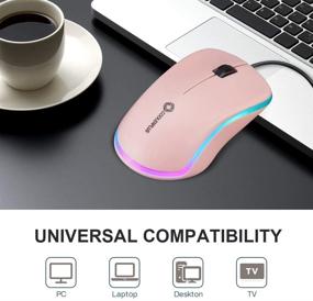 img 1 attached to 🖱️ Coolerplus FC112 USB Optical Wired Computer Mouse - Easy Click for Office and Home, 1000DPI, Premium and Portable, Compatible with Windows PC, Laptop, Desktop, Notebook (Pink)