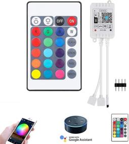 img 4 attached to SUPERNIGHT Dual Port Smart WiFi Remote Controller for RGB LED Strip Lights - Support with Alexa, Google Assistant, IFTTT - 1-to-2 Dimmer Control for 2 Rolls of 5050 2835 RGB Color Changing Rope Lights (2 Ports)