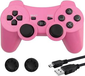 img 4 attached to 🎮 BEK Controller: Wireless Replacement for PS3 Controller with Double Shock Vibration - Sony Playstation 3 (Pink)