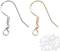 💎 pasnowfu 925 sterling silver gold earring hooks & backs set - 40 pcs, hypoallergenic jewelry making diy logo