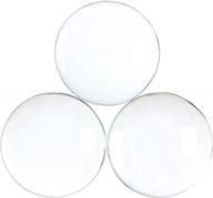 🌟 top-rated cleverdelights 2.5" round glass cabochons - 5 pack: quality and elegance combined logo