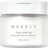 🧖 needly exfoliating facial pads: bha & pha daily toner pads for pore tightening logo