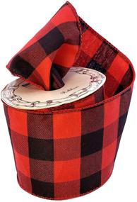 img 1 attached to Red Black Buffalo Plaid Ribbon