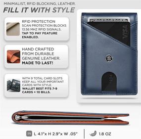 img 2 attached to Obsidian Minimalist Leather Wallet: Sleek Protection for Men's Essentials