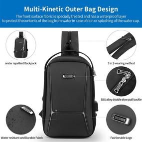 img 1 attached to Shoulder Crossbody Backpack Waterproof Lightweight