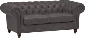 img 4 attached to Stone Beam Bradbury Chesterfield Ottoman Furniture in Accent Furniture