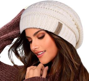 img 3 attached to 🧣 FURTALK Warm Knit Beanie Hats for Women Men with Fleece Lining: Ski Skull Cap Slouchy Winter Hat