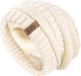 img 4 attached to 🧣 FURTALK Warm Knit Beanie Hats for Women Men with Fleece Lining: Ski Skull Cap Slouchy Winter Hat