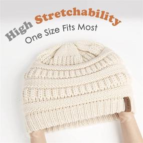 img 1 attached to 🧣 FURTALK Warm Knit Beanie Hats for Women Men with Fleece Lining: Ski Skull Cap Slouchy Winter Hat