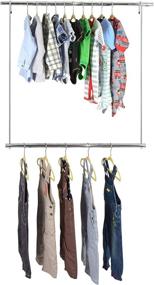 img 3 attached to 👔 Optimize Closet Space with Smart Design Closet Doubler - Steel Metal - Efficient Storage Solution for Suits, Pants, Clothing - Home Organization (30 x 34 Inch) [Chrome]