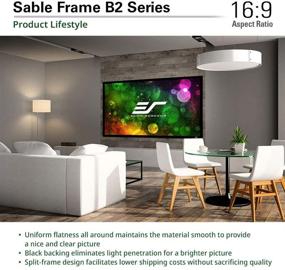 img 3 attached to Elite Screens Sable Frame B2 100-INCH Projector Screen Diagonal 16:9 Diag Active 3D 4K 8K Ultra HD Ready Fixed Frame Home Theater Movie Theatre Black Projection Screen With Kit