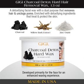 img 1 attached to Gigi Charcoal Detox Facial Wax - Unclogs Pores, Stripless Formula 🧖 for Delicate Skin - Brows & Upper Lip - 13 oz, 1-Pack