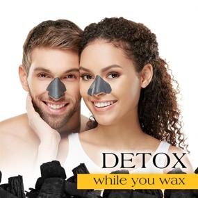 img 2 attached to Gigi Charcoal Detox Facial Wax - Unclogs Pores, Stripless Formula 🧖 for Delicate Skin - Brows & Upper Lip - 13 oz, 1-Pack