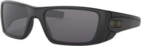 img 3 attached to Матовая черная оправа солнцезащитных очков Oakley прямоугольной формы.