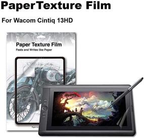 img 1 attached to 📷 Wacom Cintiq 13HD Paper Screen Sketch Protector | Japanese-made Matte PET Film | Anti-Glare | Scratch-Resistant | Paper Texture | 1-Pack