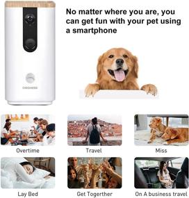 img 1 attached to DOGNESS Smart Pet Camera: Full HD WiFi Night Vision, Treat 🐾 Dispenser, Two-Way Audio & Video, Cat & Dog Monitor - Phone App Included!