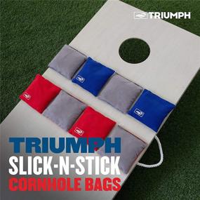 img 3 attached to 🔴 Triumph Sports Cornhole Bags - Set of 8 with Carrying Case - Various Styles to Choose From