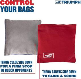 img 2 attached to 🔴 Triumph Sports Cornhole Bags - Set of 8 with Carrying Case - Various Styles to Choose From