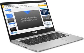 img 1 attached to 💻 ASUS Chromebook C423 14.0" NanoEdge Display - Intel Celeron, 4GB RAM, 32GB Storage (Silver)"