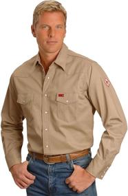 img 1 attached to Wrangler Flame Resistant Western Pocket: Unmatched Style with Advanced Fire Protection