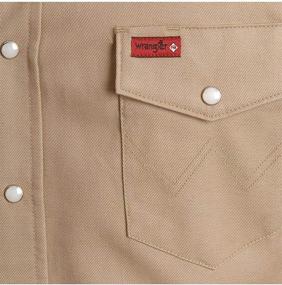 img 2 attached to Wrangler Flame Resistant Western Pocket: Unmatched Style with Advanced Fire Protection