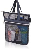 🛀 black mesh shower caddy: portable quick dry tote bag for college dorm, gym, beach, travel or camping logo