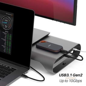 img 3 attached to 💻 MONITORMATE ProBASE Gen2: USB-C Monitor Stand with 10Gbps Hub, 4K HDMI & Ethernet – Compatible with MacBook Pro 16″/MacBook Pro 15″ 2017 or Later (Grey)