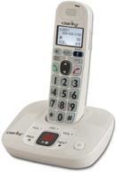 clarity 53714 dect 6.0 amplified cordless phone with digital answering system - voip phone and device, white (model d714) logo