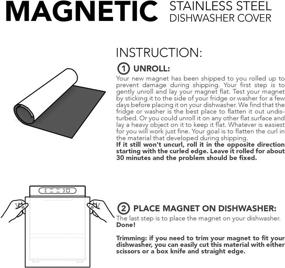 img 1 attached to 🧲 Appliance Art Instant Stainless: Magnetic Dishwasher Door Cover Sheet, Easy Stainless Steel Makeover (23.5 x 26 Inches)