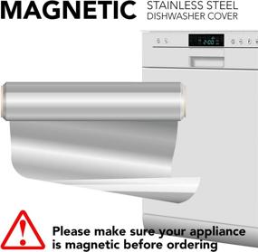img 3 attached to 🧲 Appliance Art Instant Stainless: Magnetic Dishwasher Door Cover Sheet, Easy Stainless Steel Makeover (23.5 x 26 Inches)