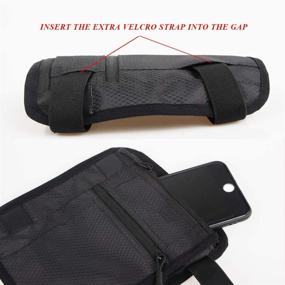 img 2 attached to 🏇 Ailzos Blue Non-Slip Band Leg/Calf Smartphone Holder for Equestrian Riders - Cell Phone Sport Leg Pouch for Running, Walking, Equestrian, and Motorcycle as Leg Purse or Calf Phone Holder