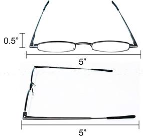 img 2 attached to 👓 I-Mag Mini Slim Metal Spring Hinge Reading Glasses (1.50, Grey) with Slide Open Hard Case: Stylish and Protective Eyewear