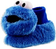 sesame street elmo and cookie monster sock top slippers - perfect for boys and girls (toddler/little kid) logo