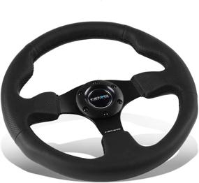 img 4 attached to 🏎️ NRG Innovations RST-012R 320 мм Кожаное рулевое колесо - Гоночный стиль с черной строчкой