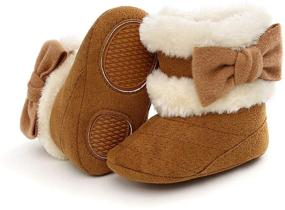 img 3 attached to 🥾 Warm and Cozy: Infant Boots for Winter - Soft Sole, Anti-Slip Baby Girl Shoes for Snow, Toddlers, and Newborns