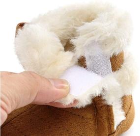 img 2 attached to 🥾 Warm and Cozy: Infant Boots for Winter - Soft Sole, Anti-Slip Baby Girl Shoes for Snow, Toddlers, and Newborns